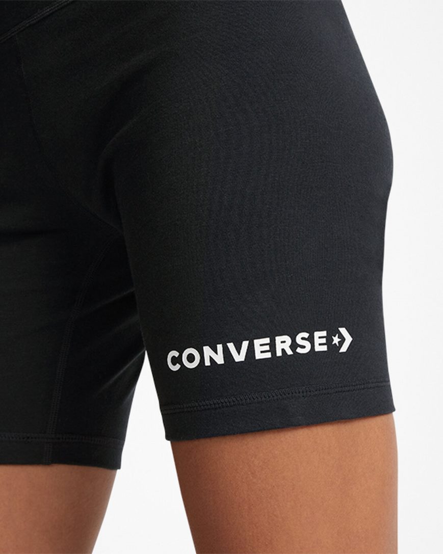 Women's Converse Wordmark Bike Shorts Black | AU 8E619E